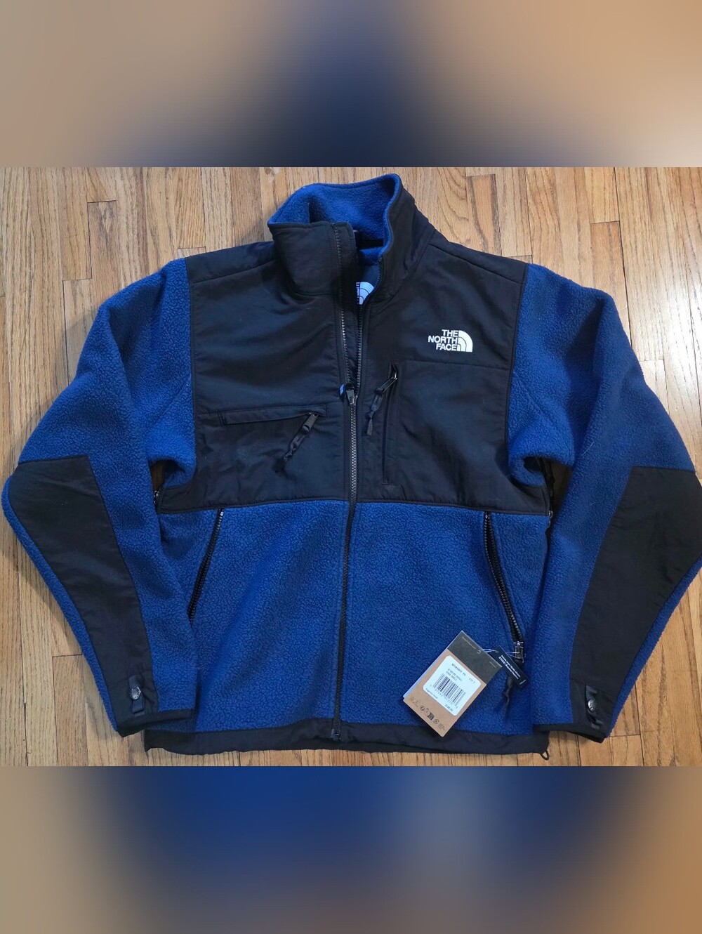 The North Face Blue Fleece Jacket with Black Panels Mens XS